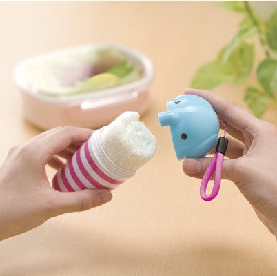 Portable Bento Oshibori Case Elephant