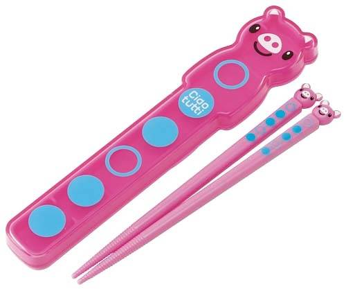 Japanese Bento Chopsticks with Case and Strap Piggy