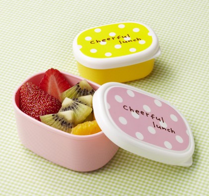 Microwavable Bento Food Cup with Seal Lid - Polkadot