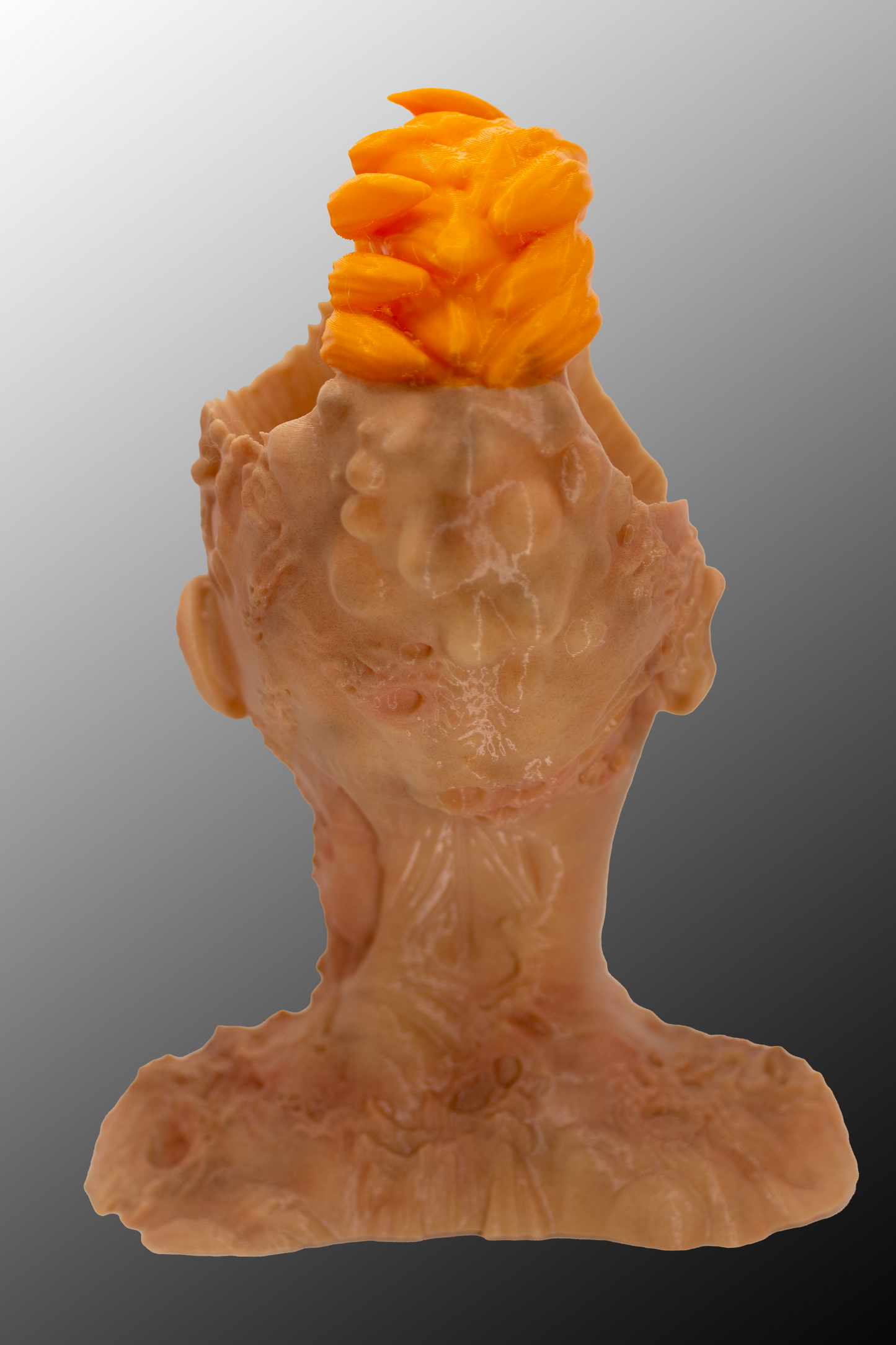 Rocker Zombi Succulent Planter Creepy Zombie Pot for Cactus Two Head Sections Gothic Decor