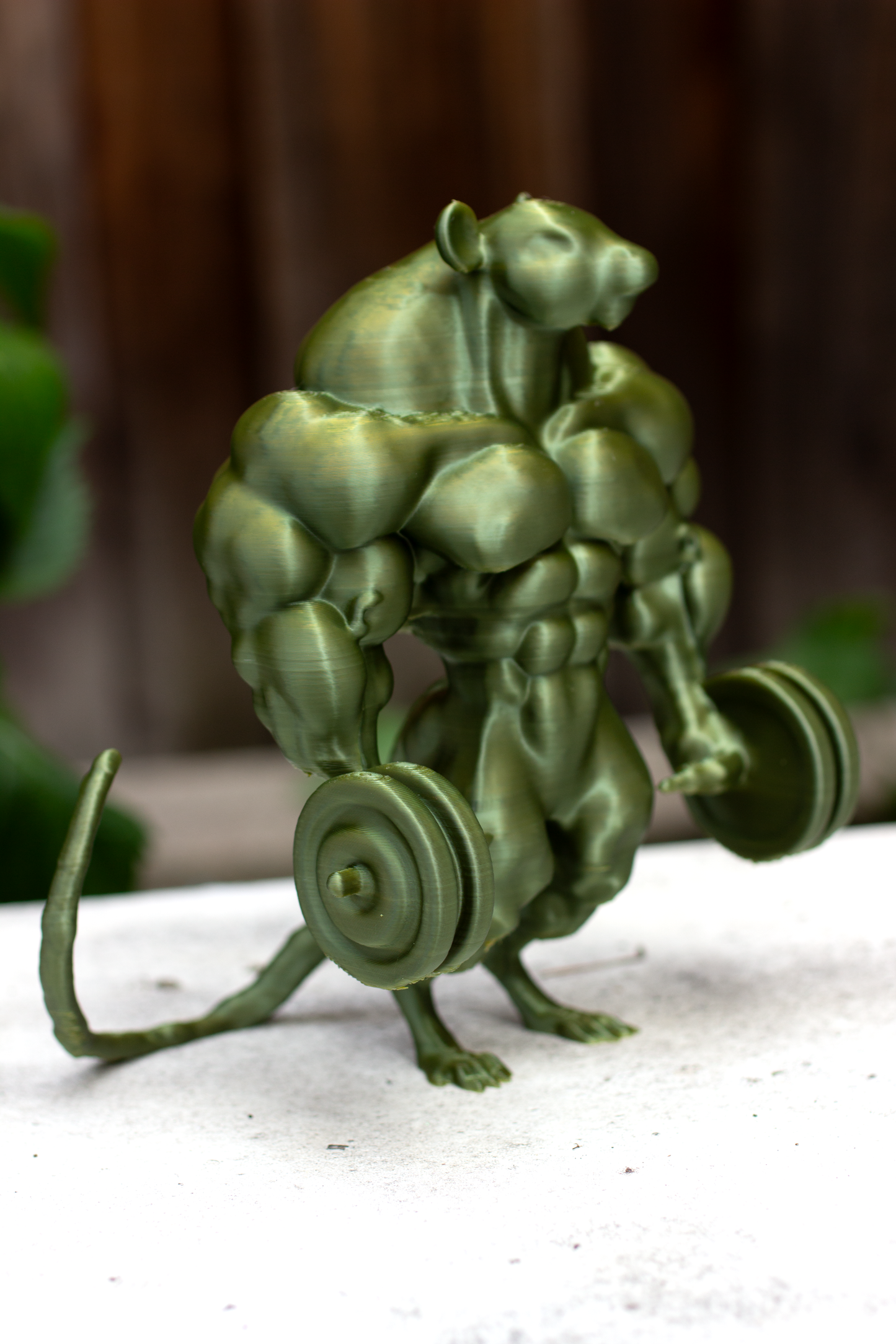 Weight Lifting Gym Rat Statue, Selfie-Ready Profile Picture, Workout Inspired Decor, Fitness Enthusiast Gift, Gym Art