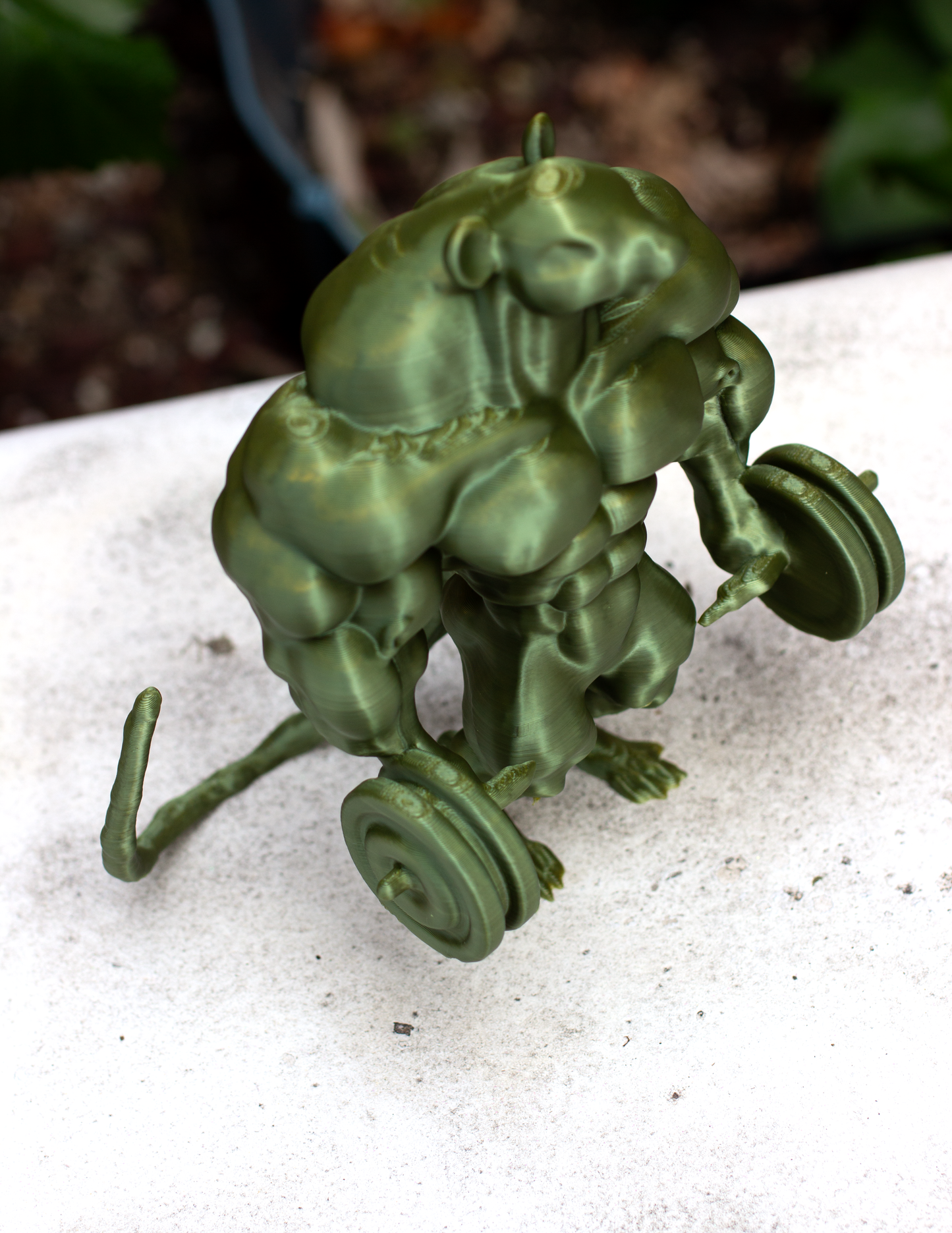 Weight Lifting Gym Rat Statue, Selfie-Ready Profile Picture, Workout Inspired Decor, Fitness Enthusiast Gift, Gym Art