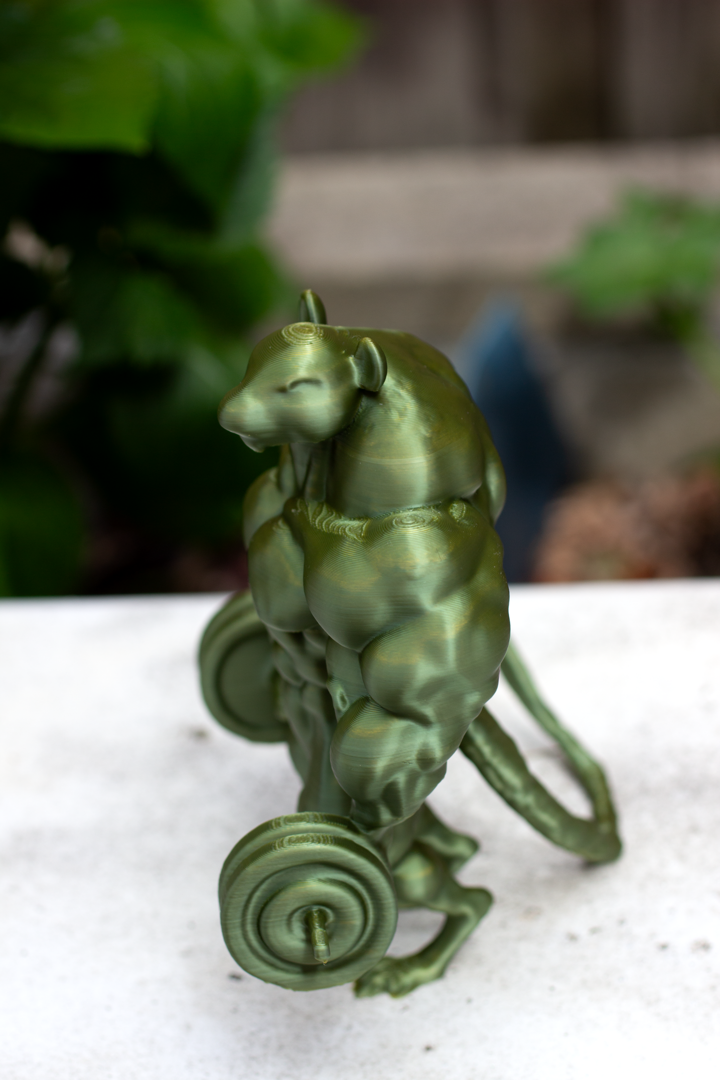 Weight Lifting Gym Rat Statue, Selfie-Ready Profile Picture, Workout Inspired Decor, Fitness Enthusiast Gift, Gym Art