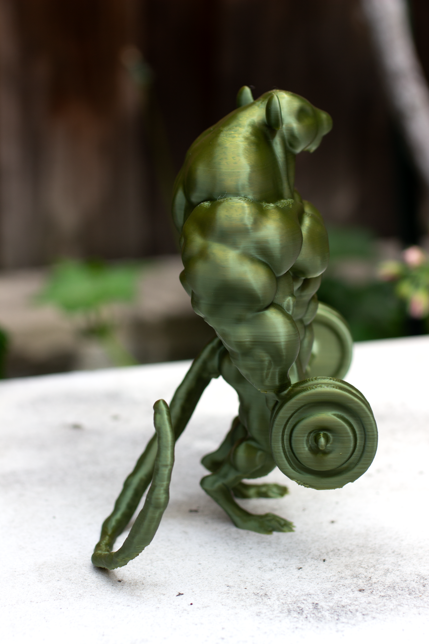 Weight Lifting Gym Rat Statue, Selfie-Ready Profile Picture, Workout Inspired Decor, Fitness Enthusiast Gift, Gym Art