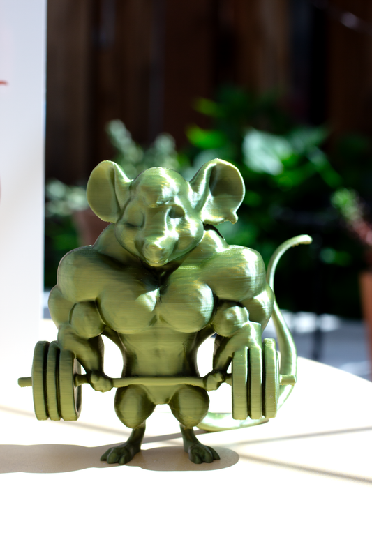 Weightlifting Gym Rat cute Statue, Selfie-Ready Profile Picture, Workout Inspired Decor, Fitness Enthusiast Gift, Gym Art