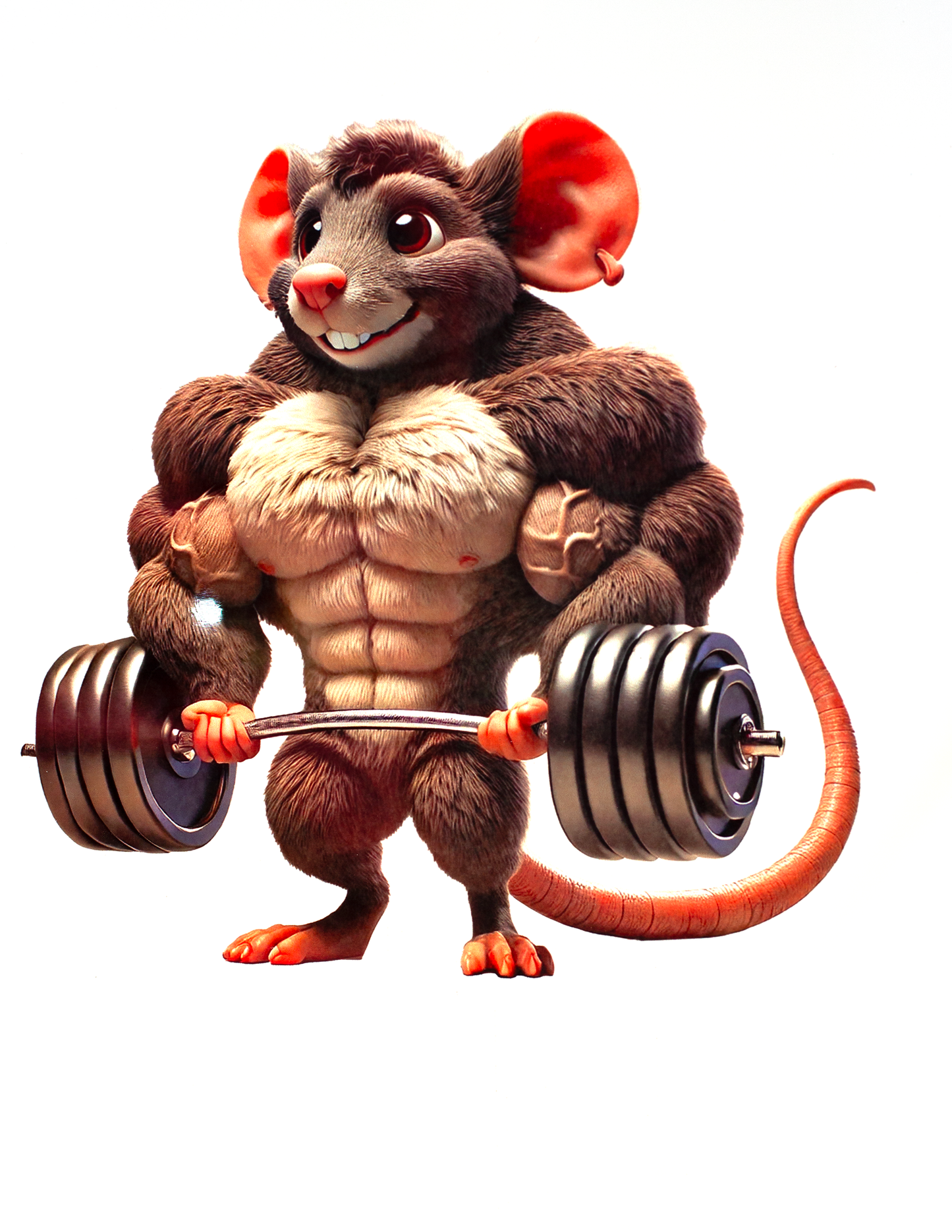 Weightlifting Gym Rat cute Statue, Selfie-Ready Profile Picture, Workout Inspired Decor, Fitness Enthusiast Gift, Gym Art