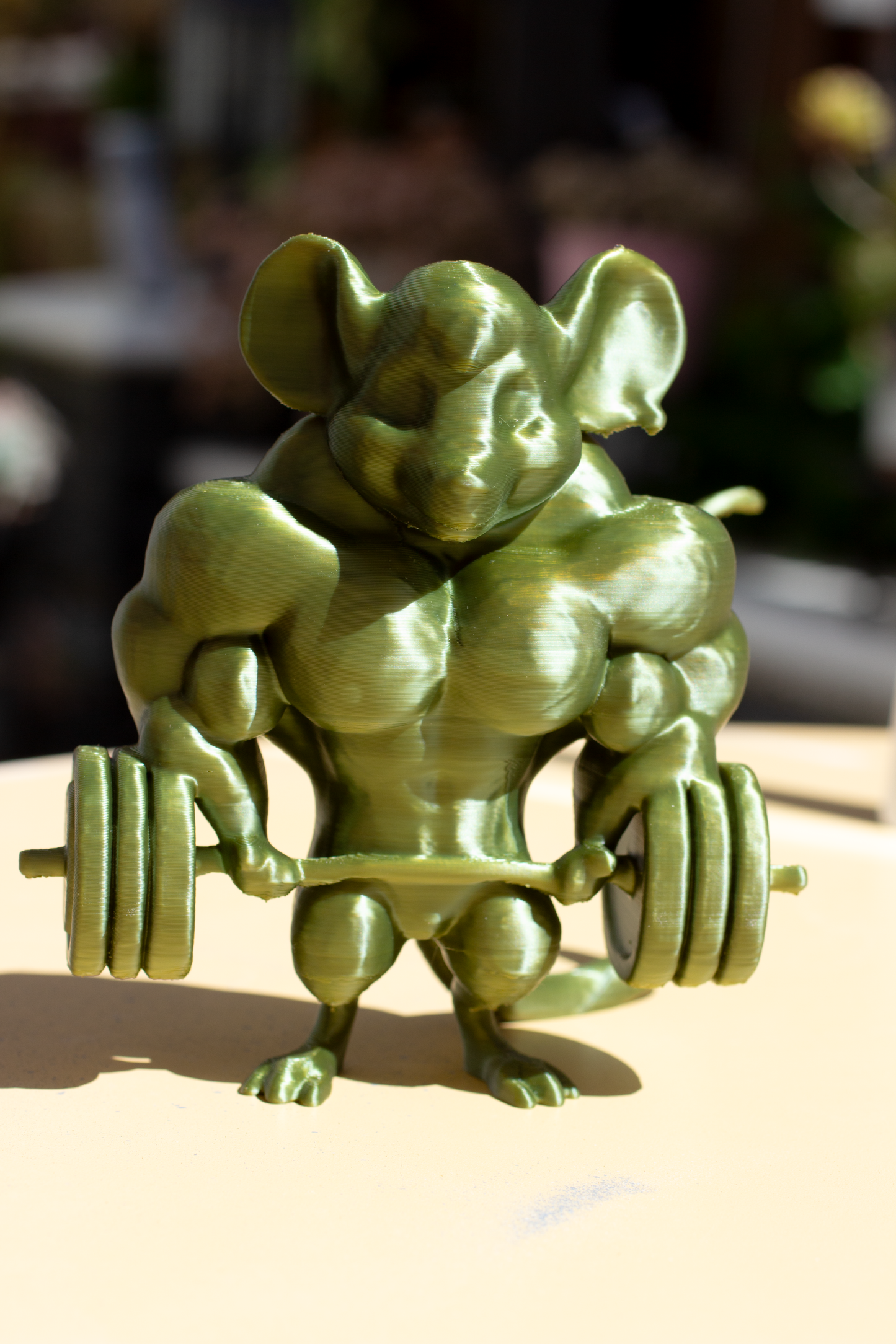 Weightlifting Gym Rat cute Statue, Selfie-Ready Profile Picture, Workout Inspired Decor, Fitness Enthusiast Gift, Gym Art
