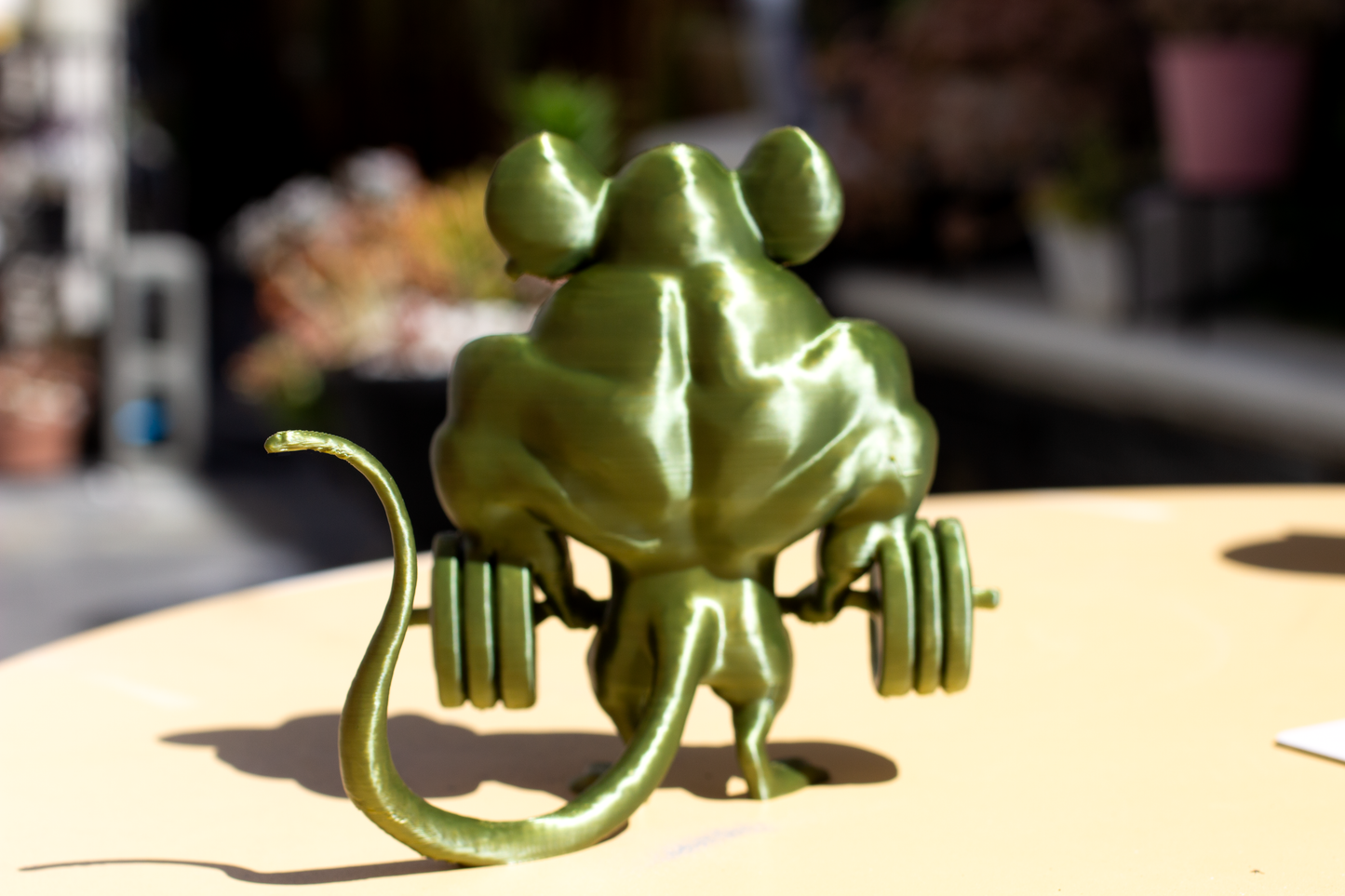 Weightlifting Gym Rat cute Statue, Selfie-Ready Profile Picture, Workout Inspired Decor, Fitness Enthusiast Gift, Gym Art