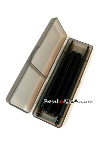 Japanese Bento Chopsticks with Case PORTABLE Black