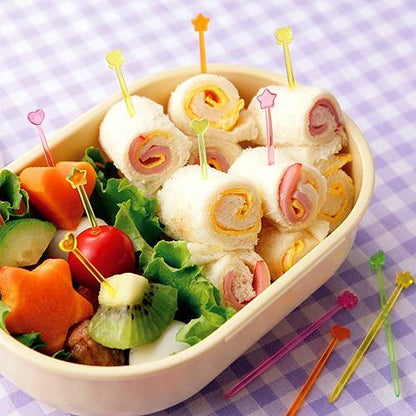 Japanese Bento Cute Long Food Pick 100 pcs - Clear & Slim