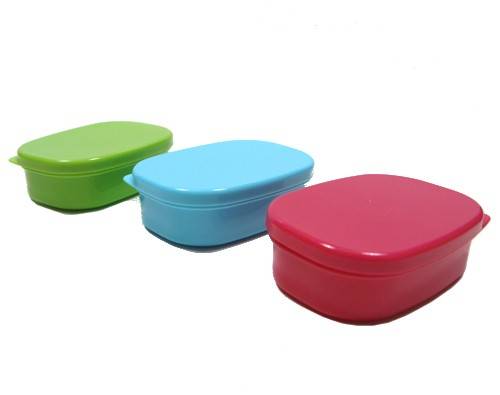 Microwavable Japanese Mini Food Sauce Container with Lid 3 Colors