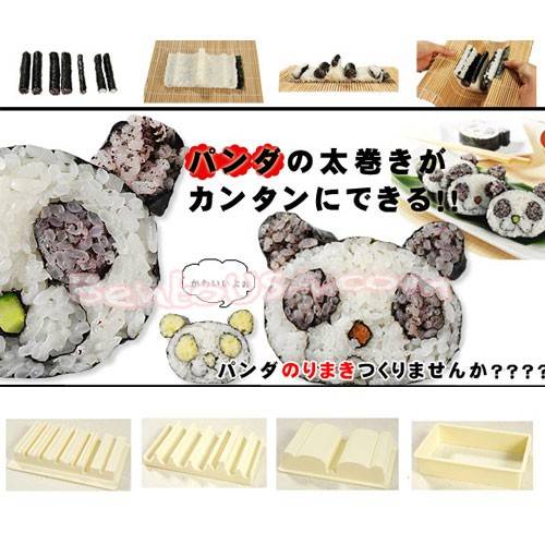 Japanese Sushi Nori Maki Rice Mold Roll Kit Panda Head