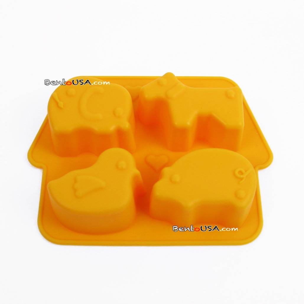 Bento Silicon Mold 4 Fun Animal Shapes