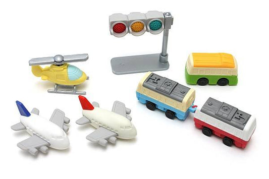 Cute Japanese Puzzle Eraser Set Collectible Vehicle