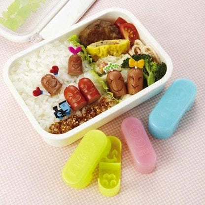 Japanese Bento Cute Food Wiener Cutter 3 Emotions with Pick set