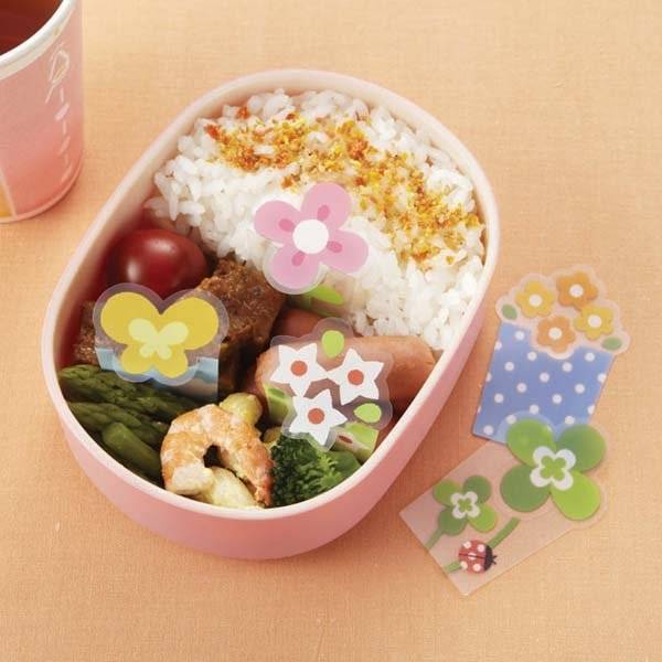 Microwavable Bento Baran Food Divider Sheet Set Flower