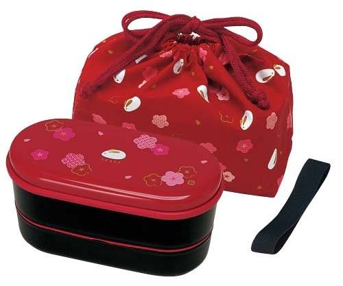 Japanese Bento Lunch Box Designer Set Slim Red Rabbit