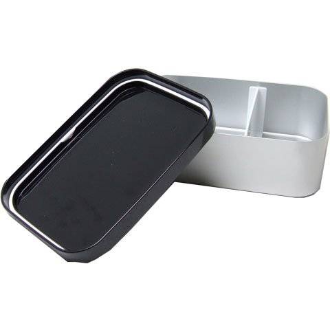 1.1L Aluminum Bento Lunch Box with Divider Black