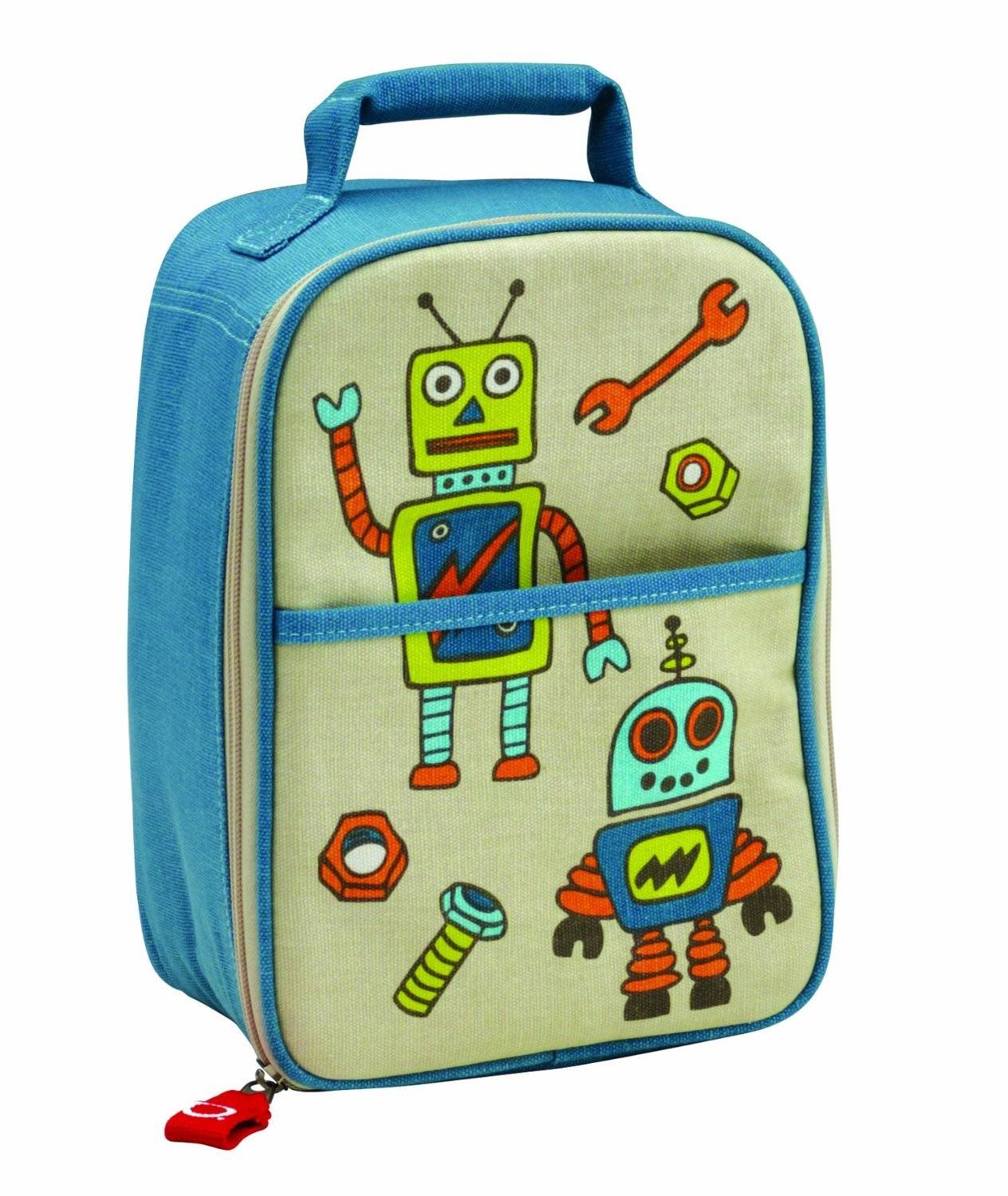 Multi-Purpose Bento Lunch Tote Insulated Bag Retro Robot 