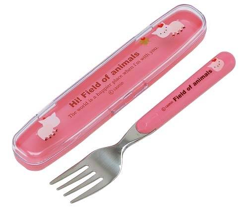 Japanese Bento Fork with Case Pig