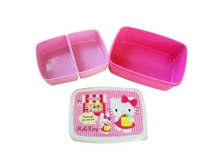 Microwavable Bento Lunch Box Hello Kitty with 2 removable cups