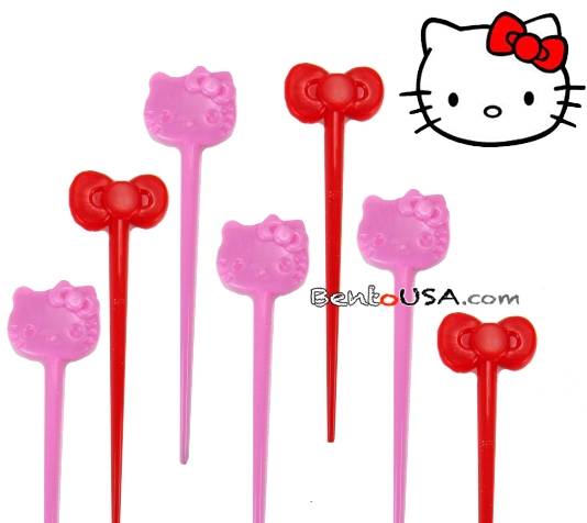 Bento Box Accessory Food Pick Hello Kitty 10 pcs