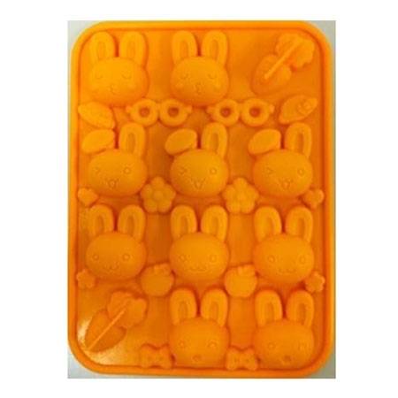 Silicone Chocolate Mold, Frozen Yogurt Mold - Rabbit Bunny Carrot