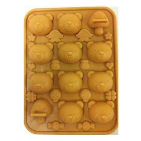 Silicone Frozen Yogurt Mold Chocolate Mold - Pirate Bear Mustache