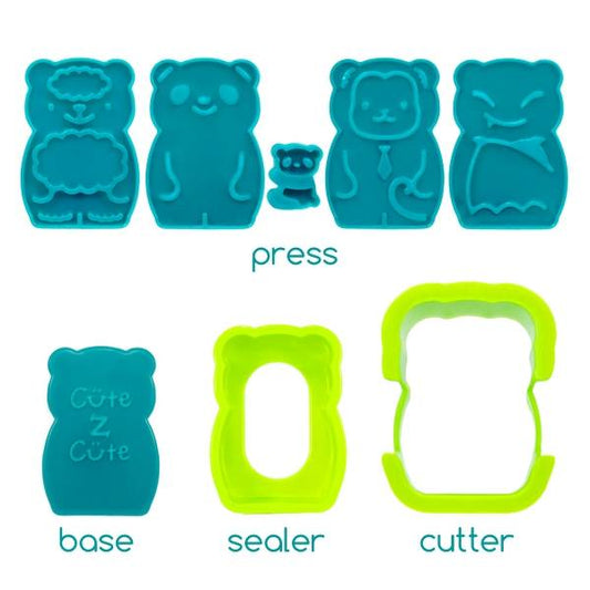 CuteZcute Mini Pocket Sandwich Maker and Egg Mold Kit - Animal Palz