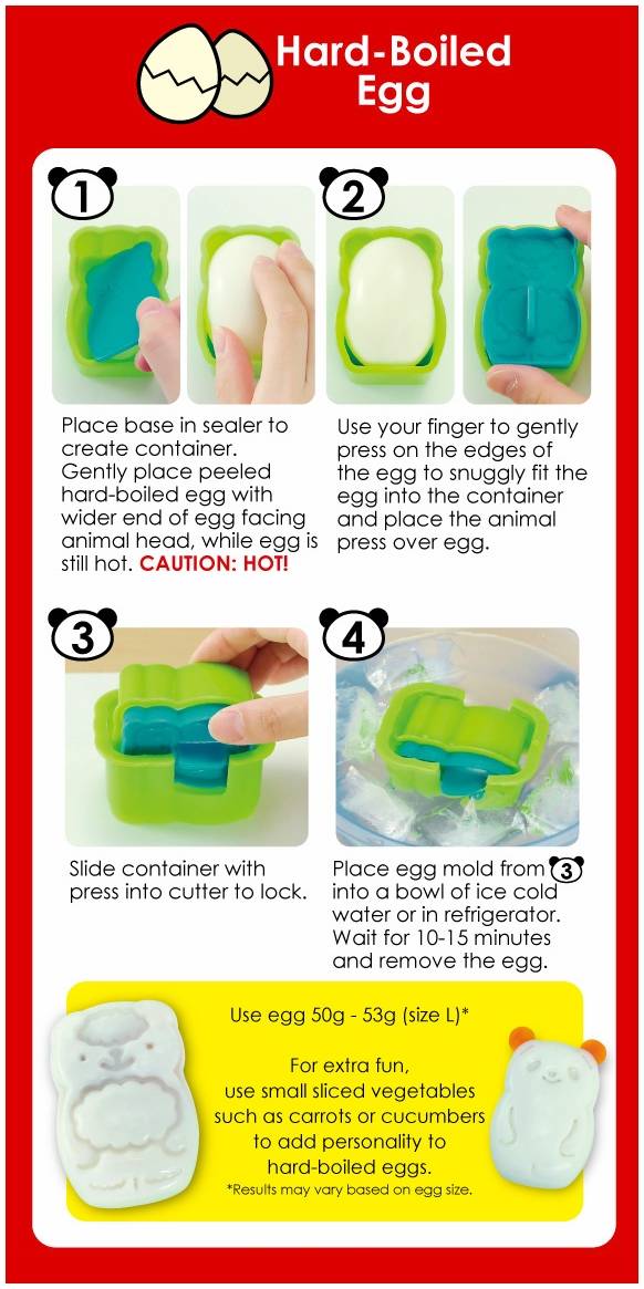 CuteZcute Mini Pocket Sandwich Maker and Egg Mold Kit - Animal Palz