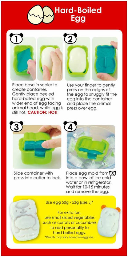 CuteZcute Mini Pocket Sandwich Maker and Egg Mold Kit - Animal Palz