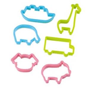 Japanese Bento Ham Cheese Cookie Cutter Set of 6 Animal Bus