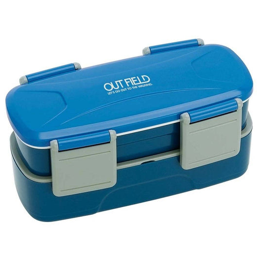 Bento Lunch Box Set 2 Tier Blue 850ML