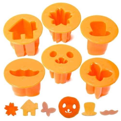 Fun Vegetable Cutter, Flower Butterfly House Face Mustache and Hat