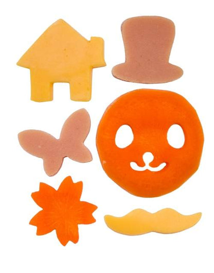 Fun Vegetable Cutter, Flower Butterfly House Face Mustache and Hat