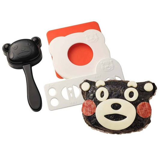 Japanese 3D Kumamon Bento Rice Mold and Seaweed Nori Cutter Set 