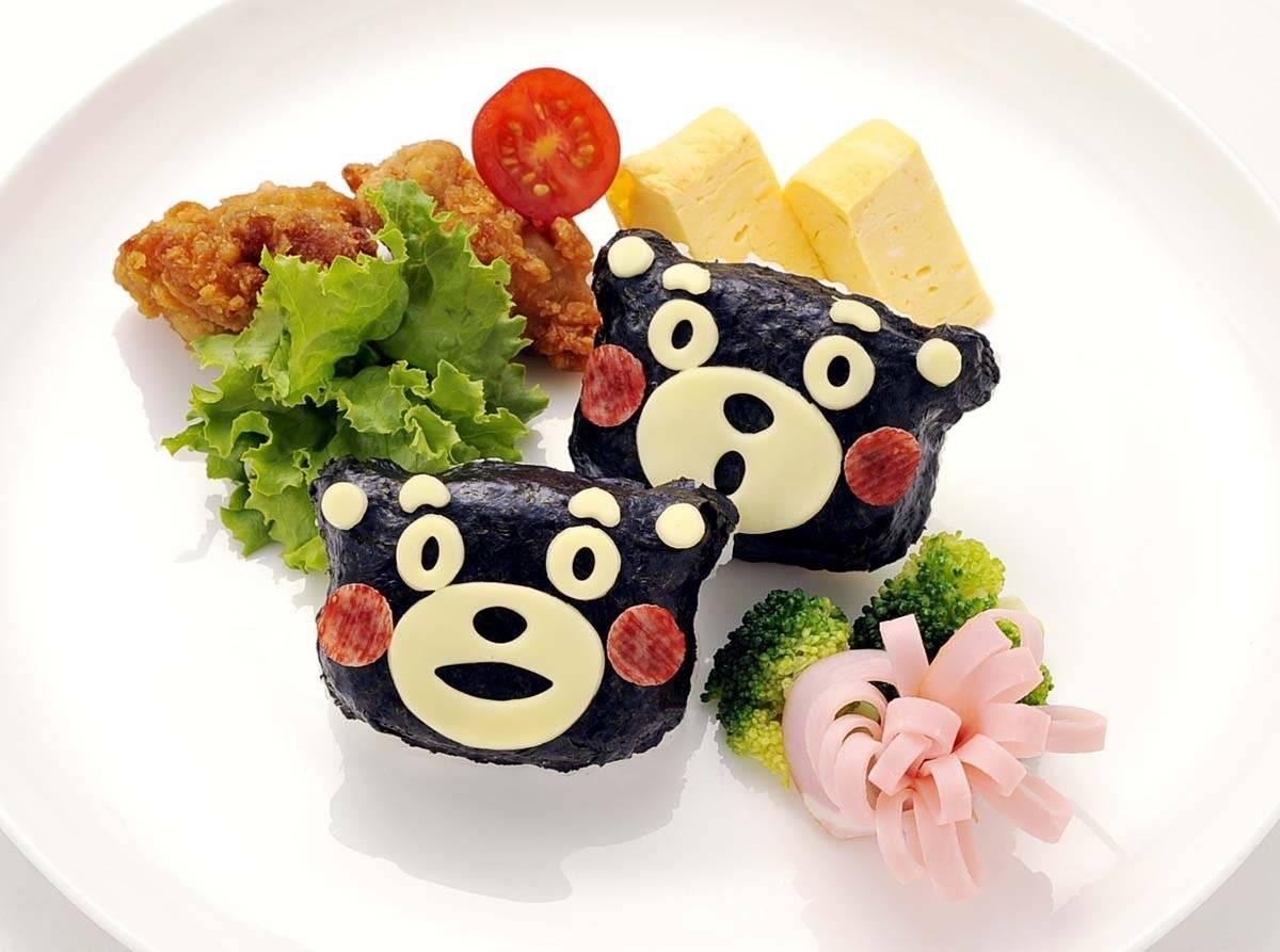 Japanese 3D Kumamon Bento Rice Mold and Seaweed Nori Cutter Set 