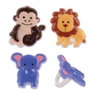 Food Decorating Ring Cute Zoo Animal Set