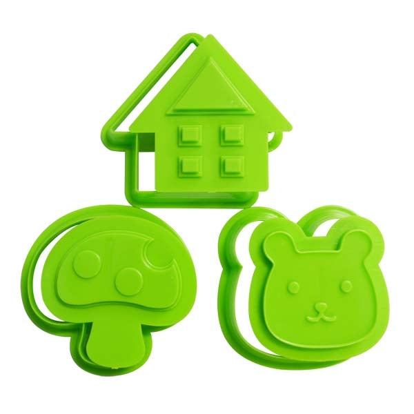 Japanese Bento Cookie Cutter Stamp House Bear Mushroom