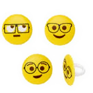 Food Decorating Ring Funny Glasses Emoticons