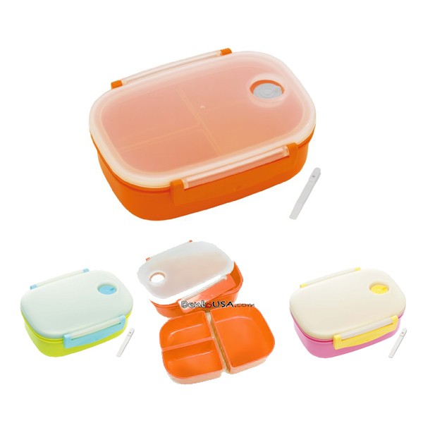 3 Sections Vacuum Airtight Bento Lunch Box 600ml