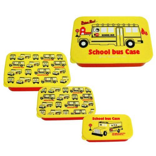 Microwavable Bento Box Lunch Box 4 Nesting Container School Bus