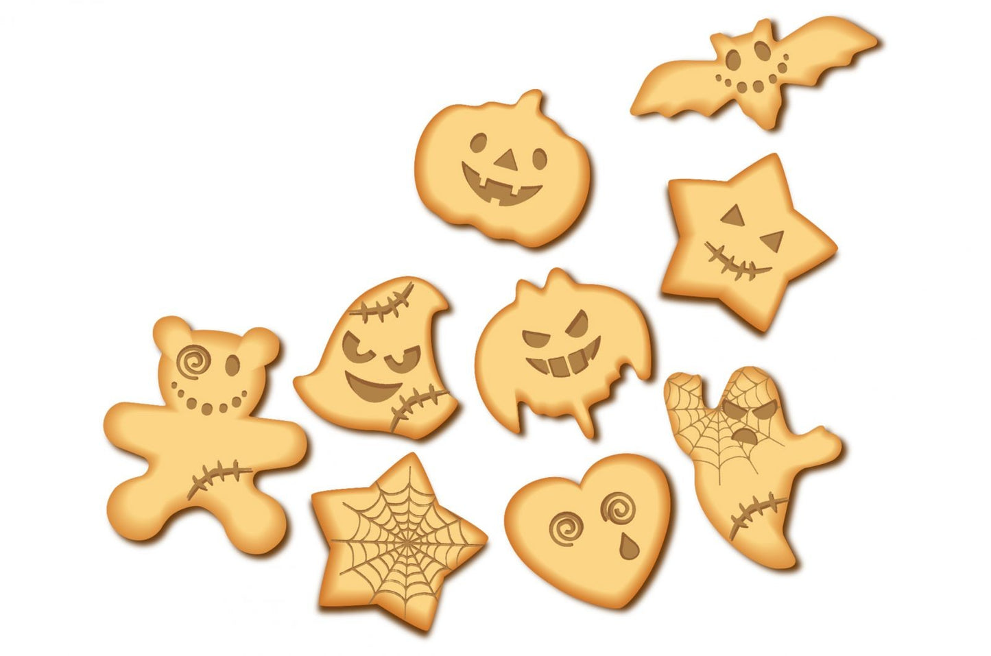 Fun Halloween Cookie Stamp set Fun Halloween Made in Japan