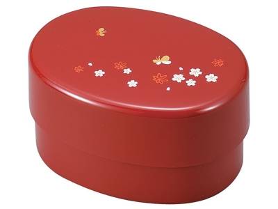 Microwavable Japanese Bento Box Lunch Red Butterfly