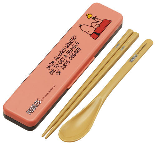 Snoopy Portable Bento Cutlery Set Spoon Chopsticks with Case