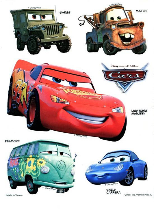 Disney Pixar Cars Stickers set of 2