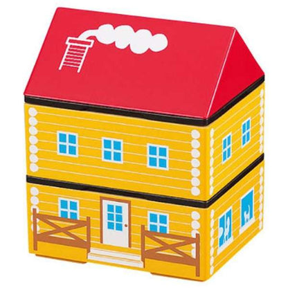 Bento Lunch Box House 2 Tier with cold GelPack and Strap