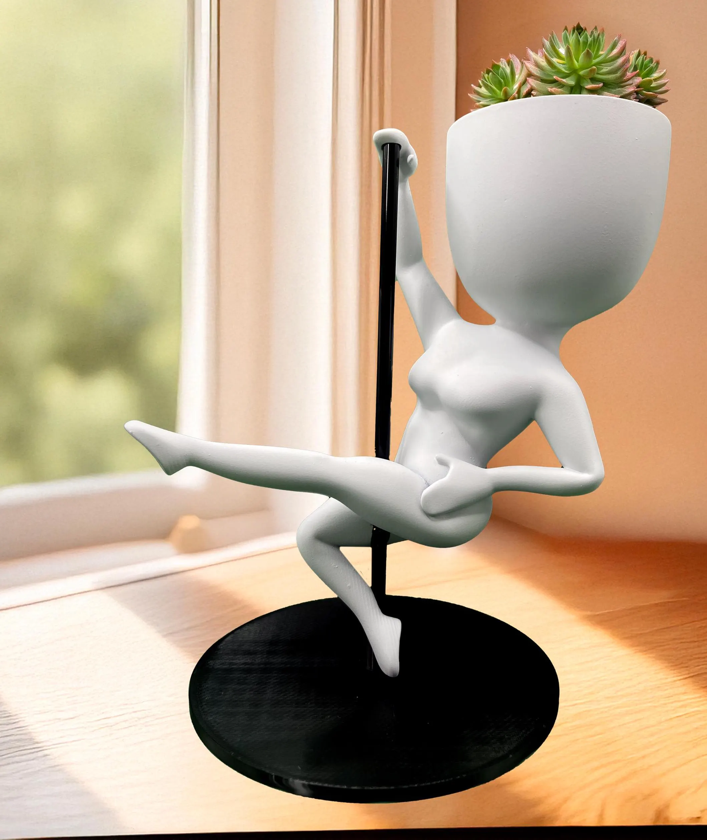 Pole Dancer succulent planter, Home Decor planter, modern planter, Pole Exercise, workout